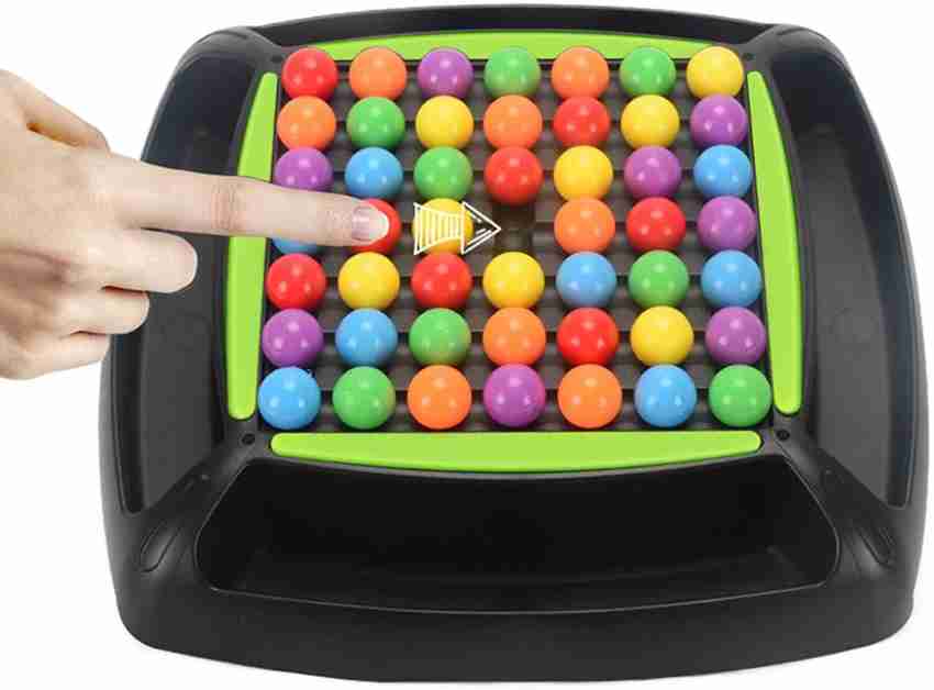 TureClos Rainbow Ball Elimination Game Puzzle Chess Toy Set Kids Bead Board  Game Parent-child Interaction Education Toy for Children 