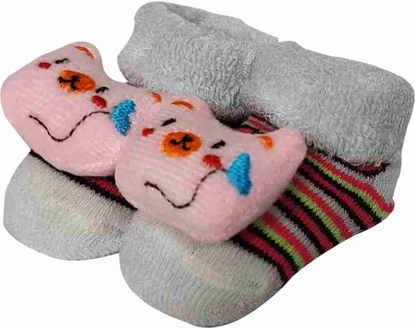 frizzy Newborn Infants Socks Shoes Booties Combo of 4 Booties