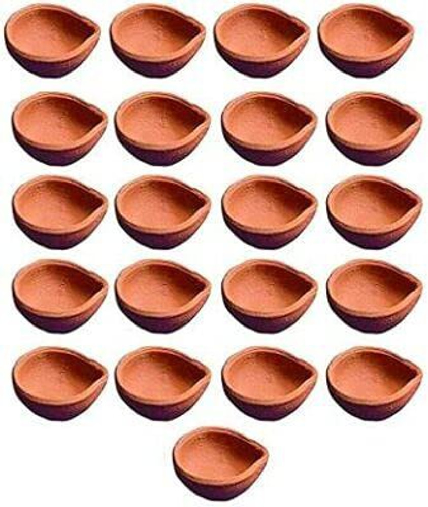 Idha Stoneware Pack of 21 Table Diya Set Price in India Buy