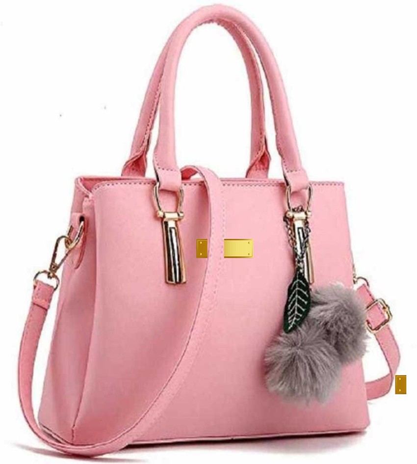 Buy lovely pink with white border ladies mini bag in Pune, Free
