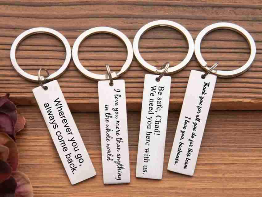 Luxury Brings Custom Keychain Personalized Keychains Engraved Bar Key Chain  Stainless Steel Keychain Drive Safe Mens Gift Boyfriend Gift Father Gifts Key  Chain Price in India - Buy Luxury Brings Custom Keychain