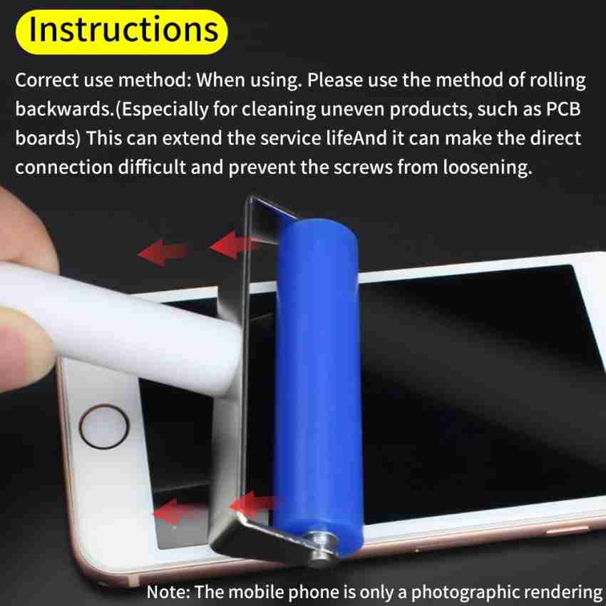 Phone Computer PE Film Glue Pasting Applicator Silicone Roller Wheel 10cm