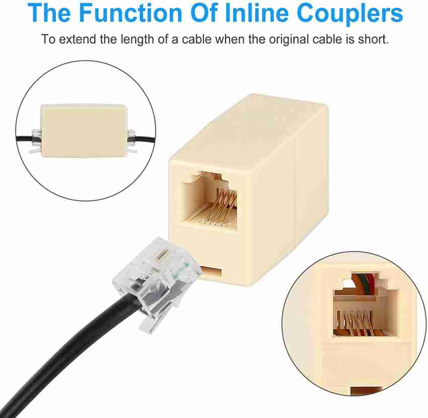  RJ45 to RJ11 Cable, 6 Feet Phone Jack to Ethernet Adapter RJ11  6P4C Male to RJ45 8P8C Male Connector Plug Cord for Landline Telephone :  Electronics
