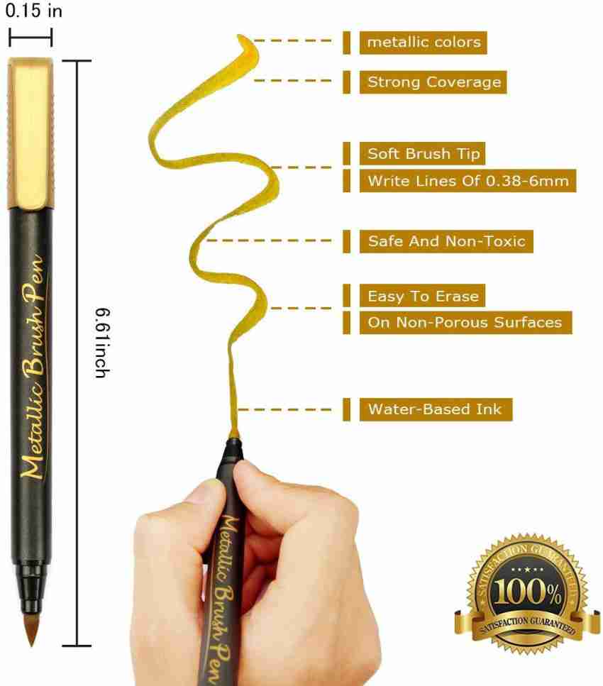 Brush Markers Scrapbooking, Metalic Brush Pen Scrapbooking