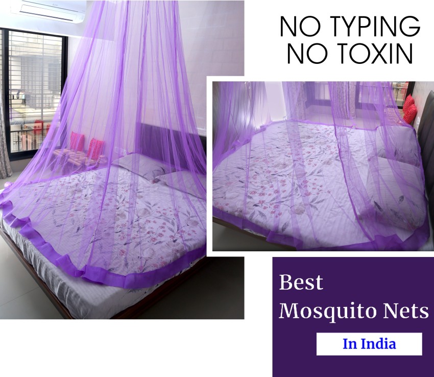 Shop Round Hanging Mosquito Net - Purple