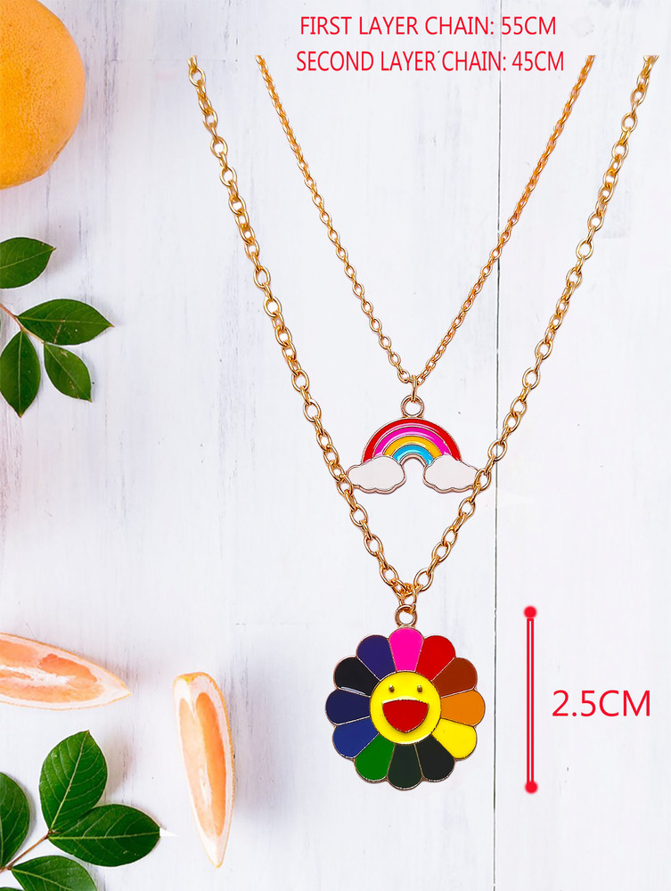 Rainbow shop sunflower necklace