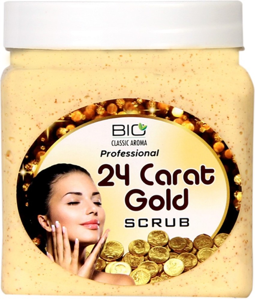 BIO CLASSIC Professional Gold Face Scrub With 24 C Gold Instantly Clear and  Bright Skin, Removes Dead Skin Cells & Specially to Smooth your Skin,  Exfoliation & Tan Removal Scrub For Man