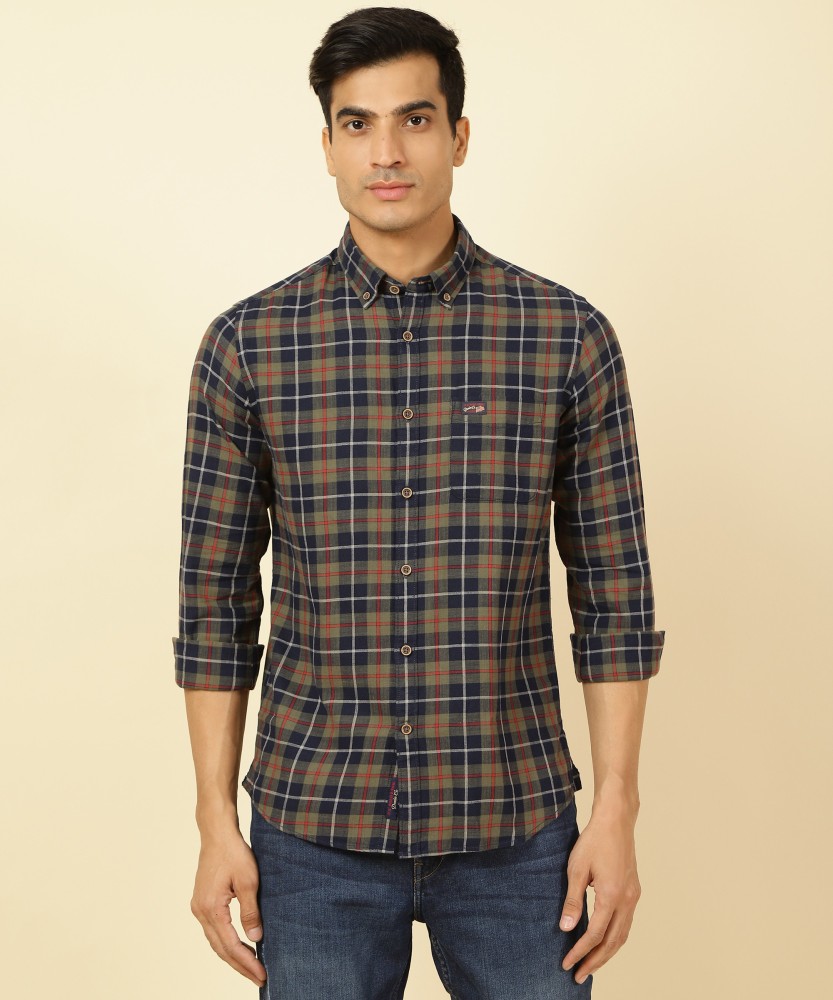 U.S. Polo Assn. Denim Co. Men Checkered Casual Grey Shirt