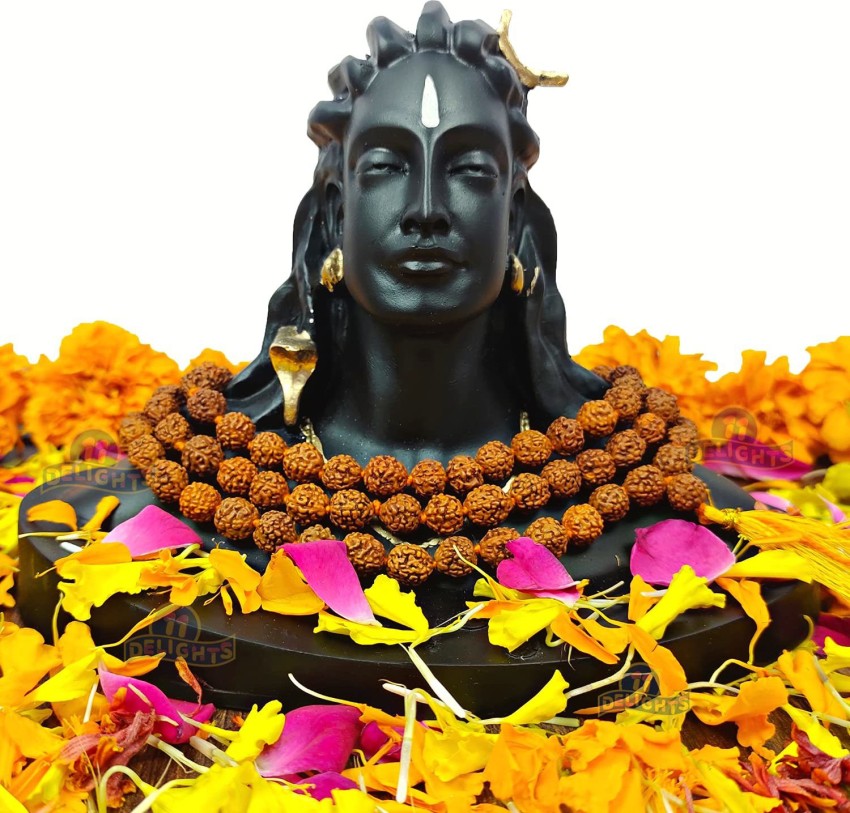 5.5 inch Adiyogi Statue with Rudraksha Mala for Car Accessories for Da –  Mangal Fashions