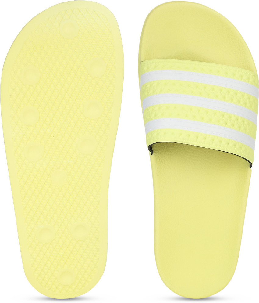Yellow adidas hotsell flip flops