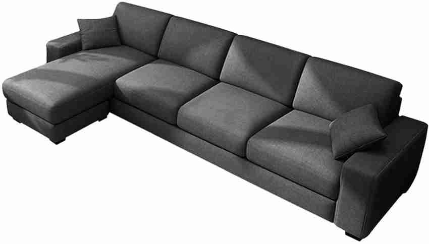 CasaStyle Adonoy 5 Seater Fabric LHS L Shape Sofa Set (Dark 