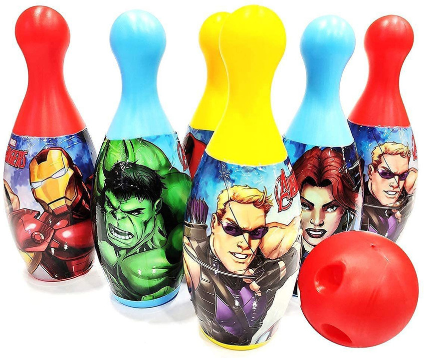 zokato 6 Pin 1 Bowling Game Set for Kids Avengers Bowling Set Sports Bowling Set Price in India Buy zokato 6 Pin 1 Bowling Game Set for Kids Avengers Bowling Set