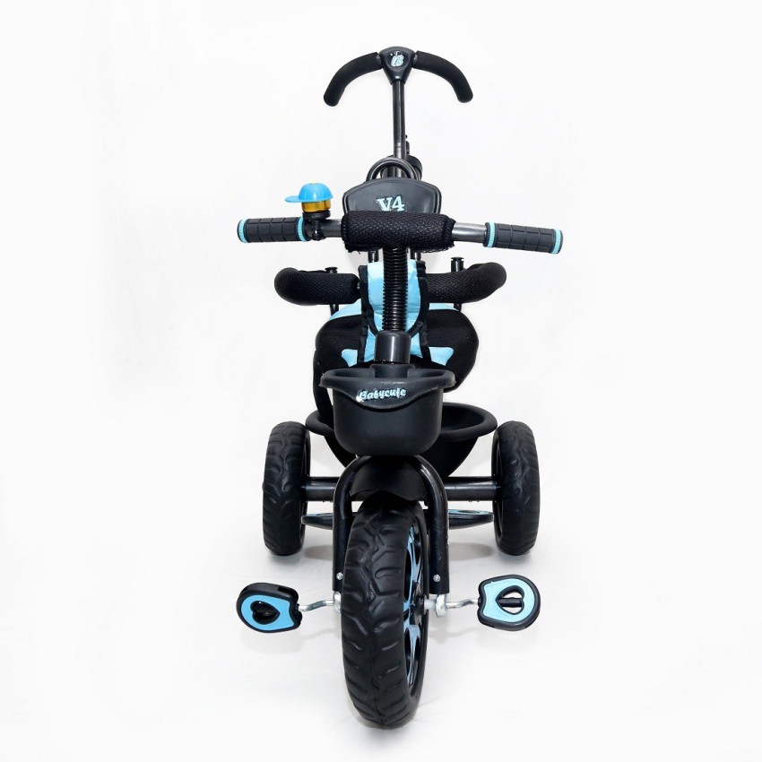 Tricycle Enfant/bébé 18 à 48 Mois évolutif Double Auvent Pliable et Arceau  de Sécurité 40 kg Max, 102x60x100cm, Noir - Costway