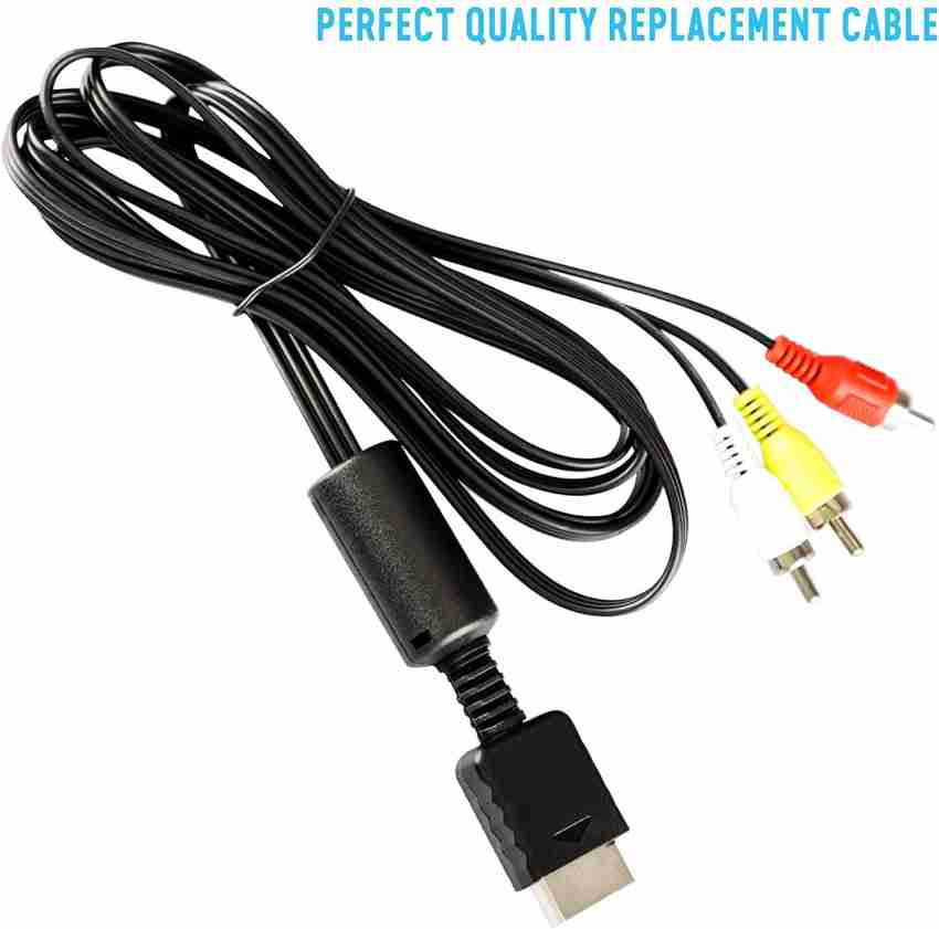 gamenophobia TV-out Cable PS2 AV cable for PS3/PS1/PS2 TV RCA