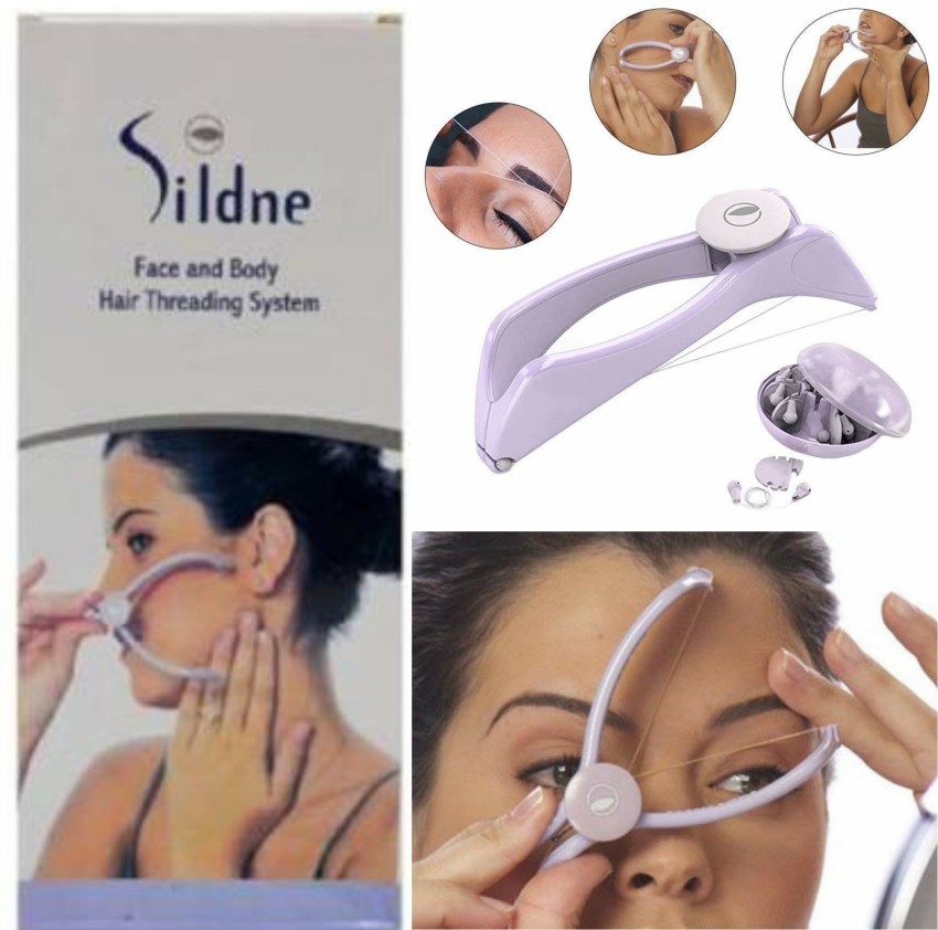 Eyebrow Face and Body Hair Threading and Removal System Tweezers