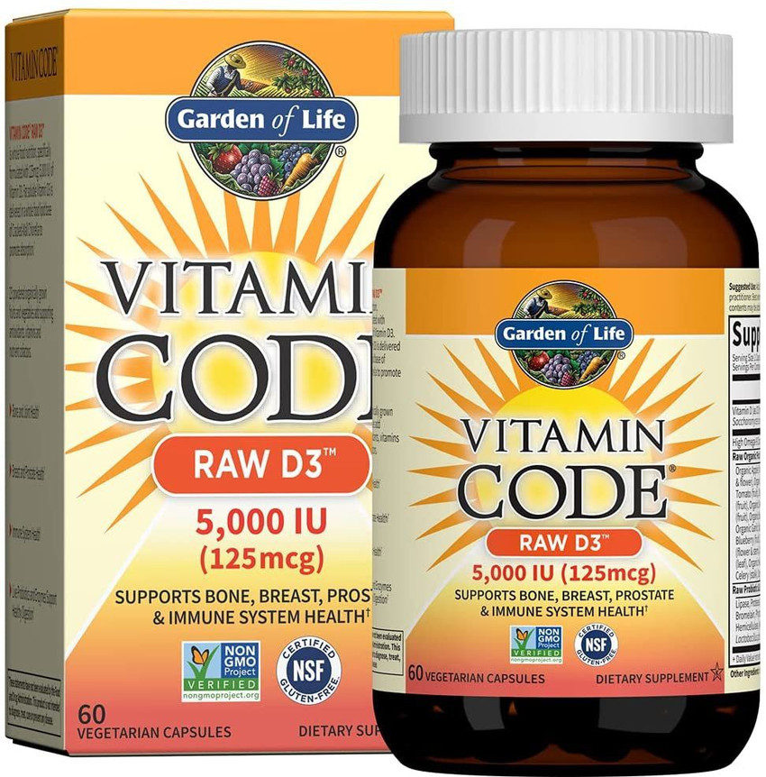 Garden Of Life Vitamin Code Raw D3, Vitamin D 5,000 IU (125 