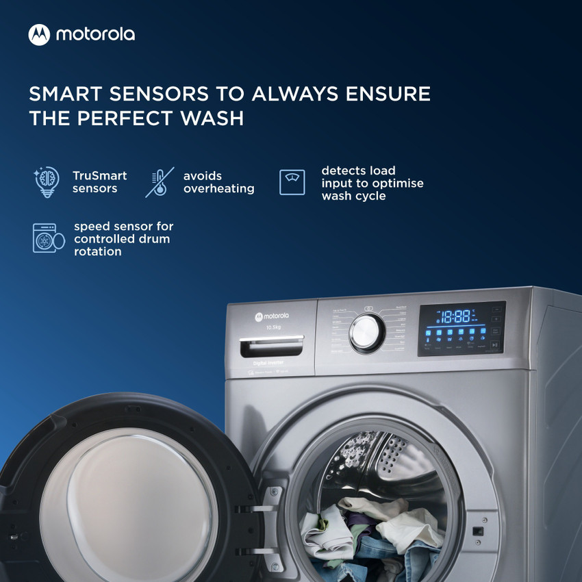 Motorola 10.5 deals kg washing machine