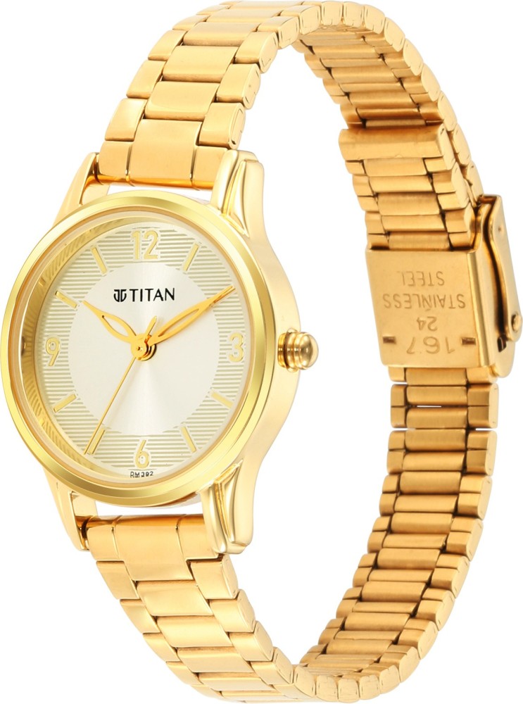 Titan gold 2025 watch ladies