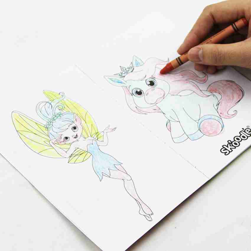 SKOODLE Unicorn 24 Piece Art Set For kids, with a Plastic  Carry Case - Mini Coloring Kit Art Set