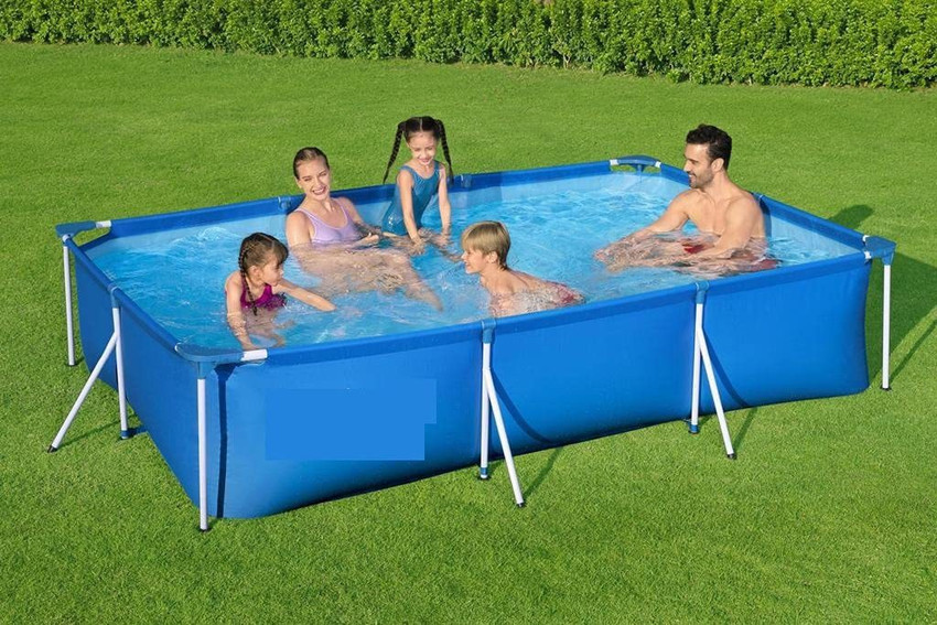 PISCINA Above Ground Portable Steel Swimming Pool for Kids and