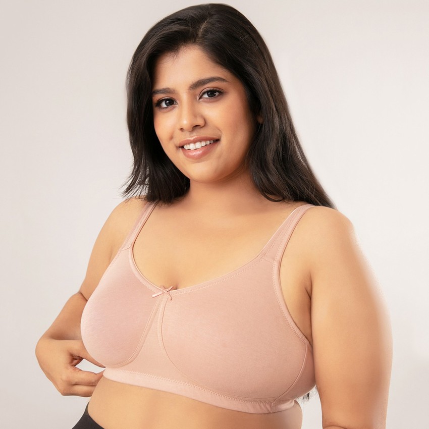 Buy INKURV Full Coverage Bra for Heavy Breast with Floral Net on