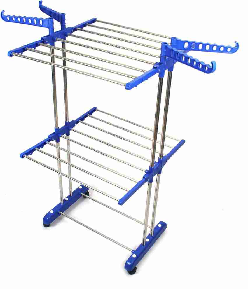 TNC Premium Indigo Stainless Steel, Plastic Floor Cloth Dryer Stand