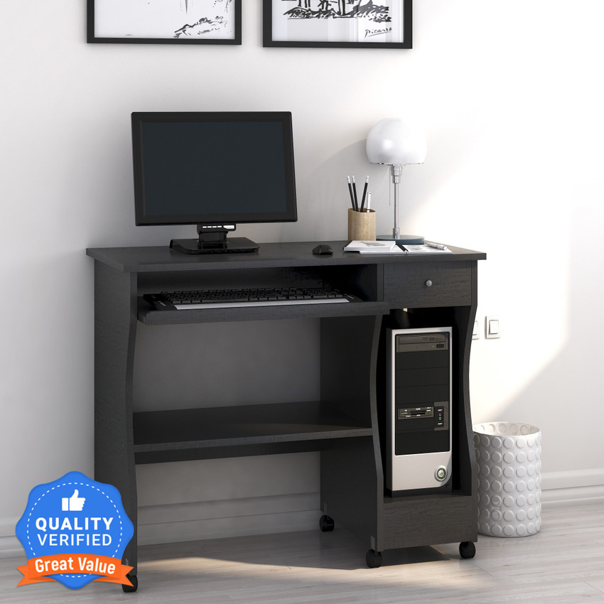 Nilkamal Gamma Computer Table (Black/Walnut) Nilkamal Furniture lupon