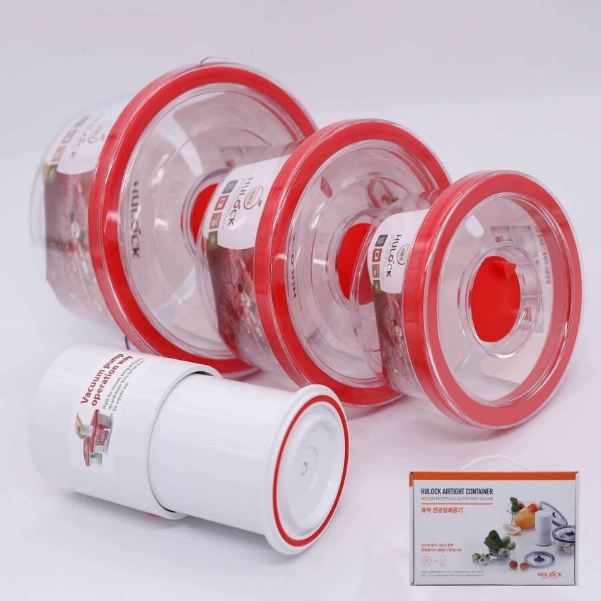 Round Plastic Vacuum Seal Container Set