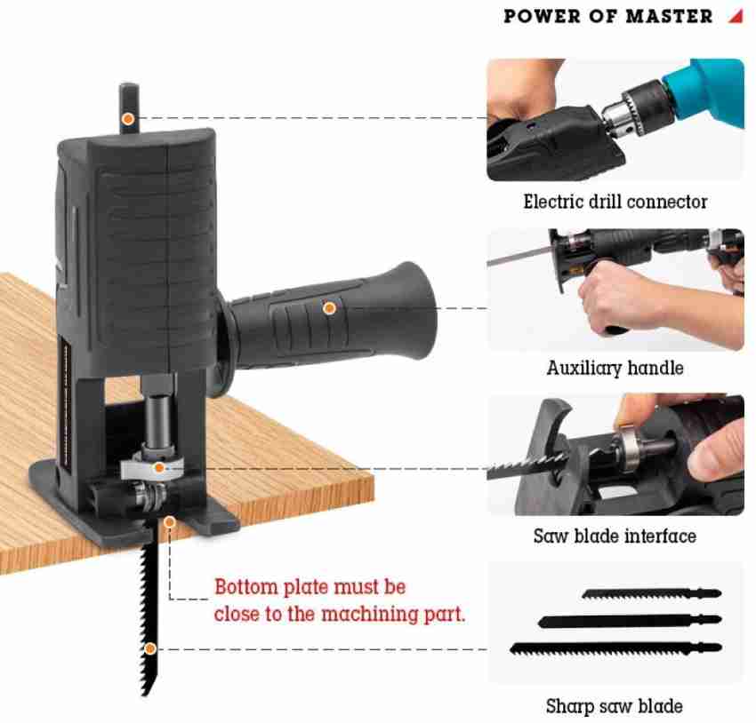 A S TOOLSHOP Electric Reciprocating Saw Adapter Saw Power Drill To