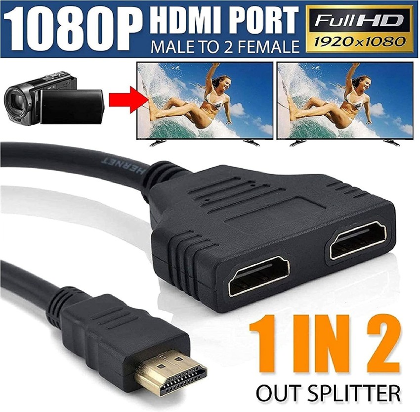 4K HDMI Cable Splitter Adapter 2.0 Converter 1 In 2 Out 1 Male to Dual  Female