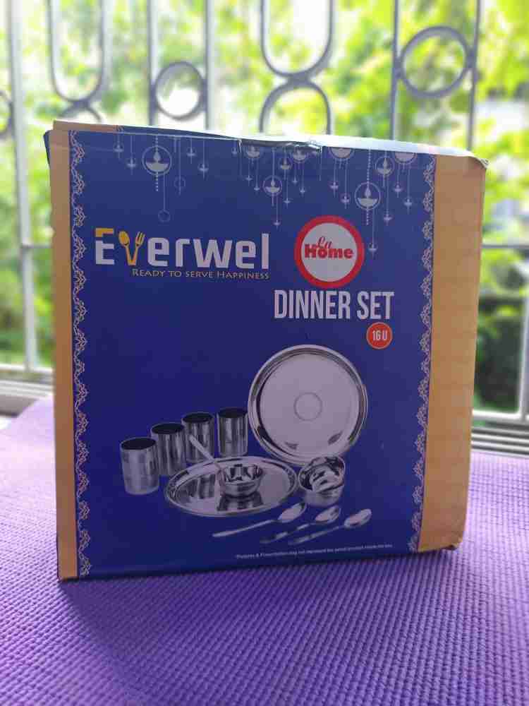 Everwel Steel Dinner Set Price in India Buy Everwel Steel Dinner Set online at Flipkart