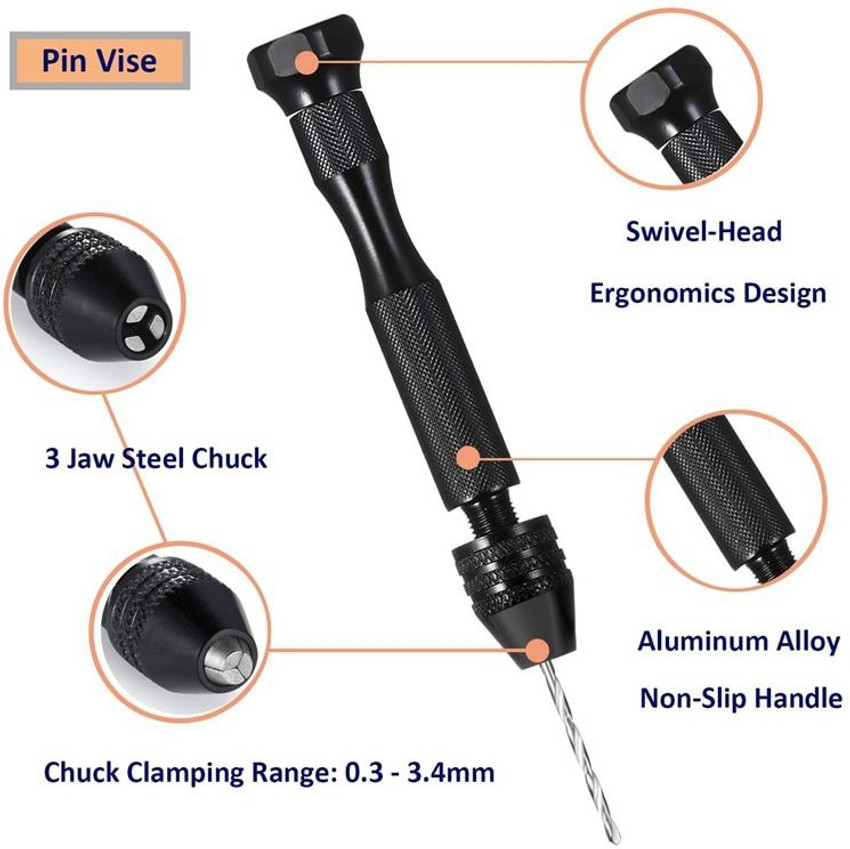 25 pcs precision pin vise hobby drill mini on sale micro hand twist drill bits set