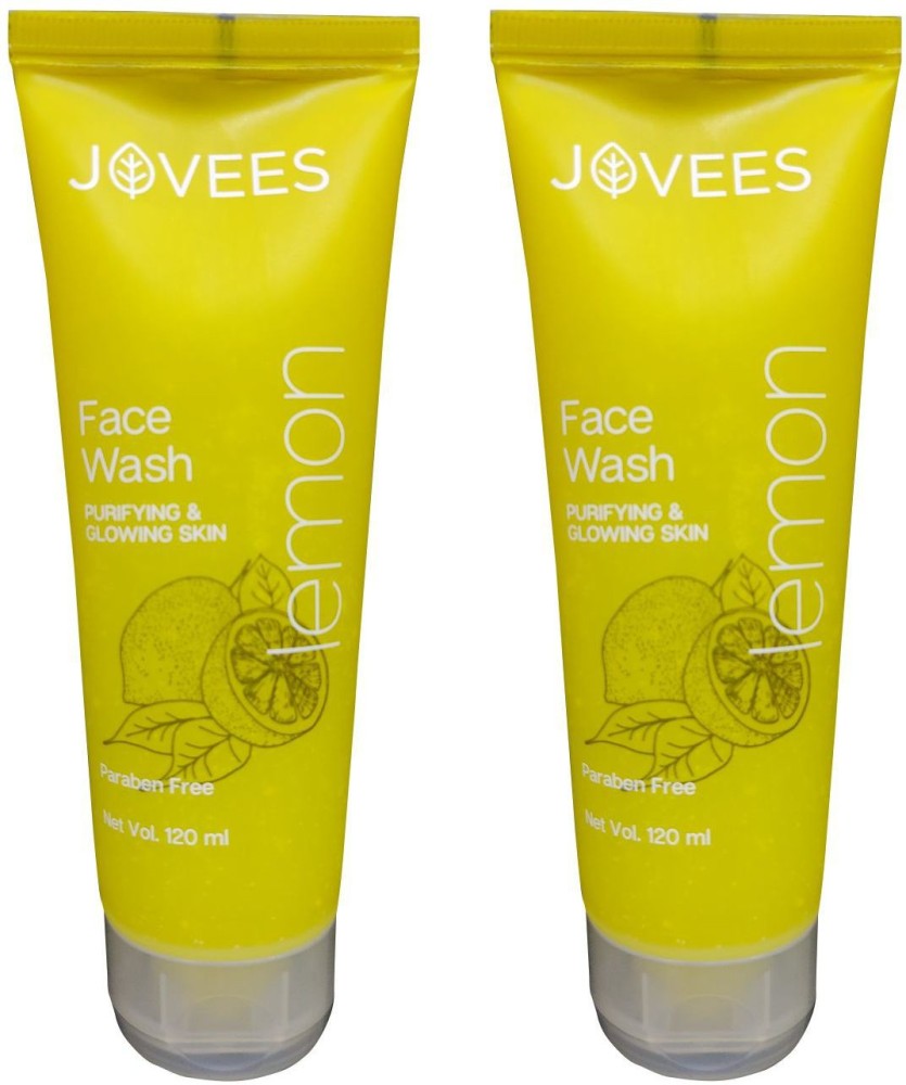 JOVEES Lemon Purifying & Glowing Skin Paraben Pack Of 2 (240 ml) Combo Face  Wash - Price in India, Buy JOVEES Lemon Purifying & Glowing Skin Paraben  Pack Of 2 (240 ml)