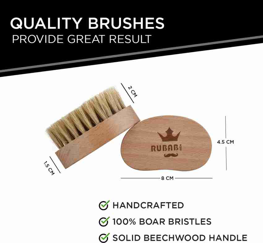 High Quality Boar Bristle Beard Brush Men Small Neck Face Duster