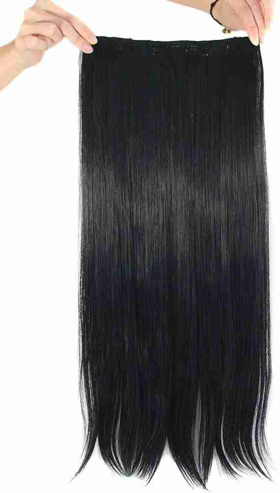 DC 24 Long Straight Clip in Extensions pieces Black Hair Extension Price in India Buy DC 24 Long Straight Clip in Extensions pieces Black Hair Extension online at Flipkart