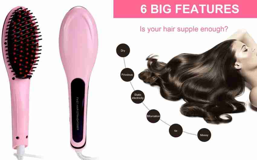 Fast hair straightener brush hqt 906 hotsell