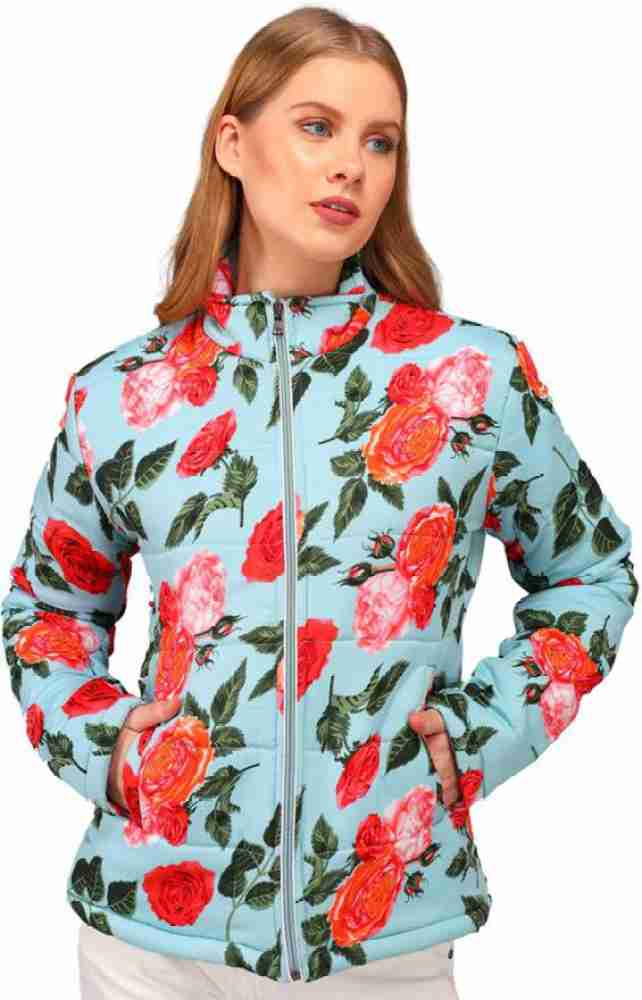 Women's floral print hot sale bomber jackets