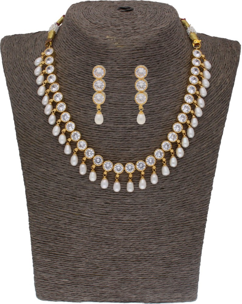 Pearl necklace sale set flipkart