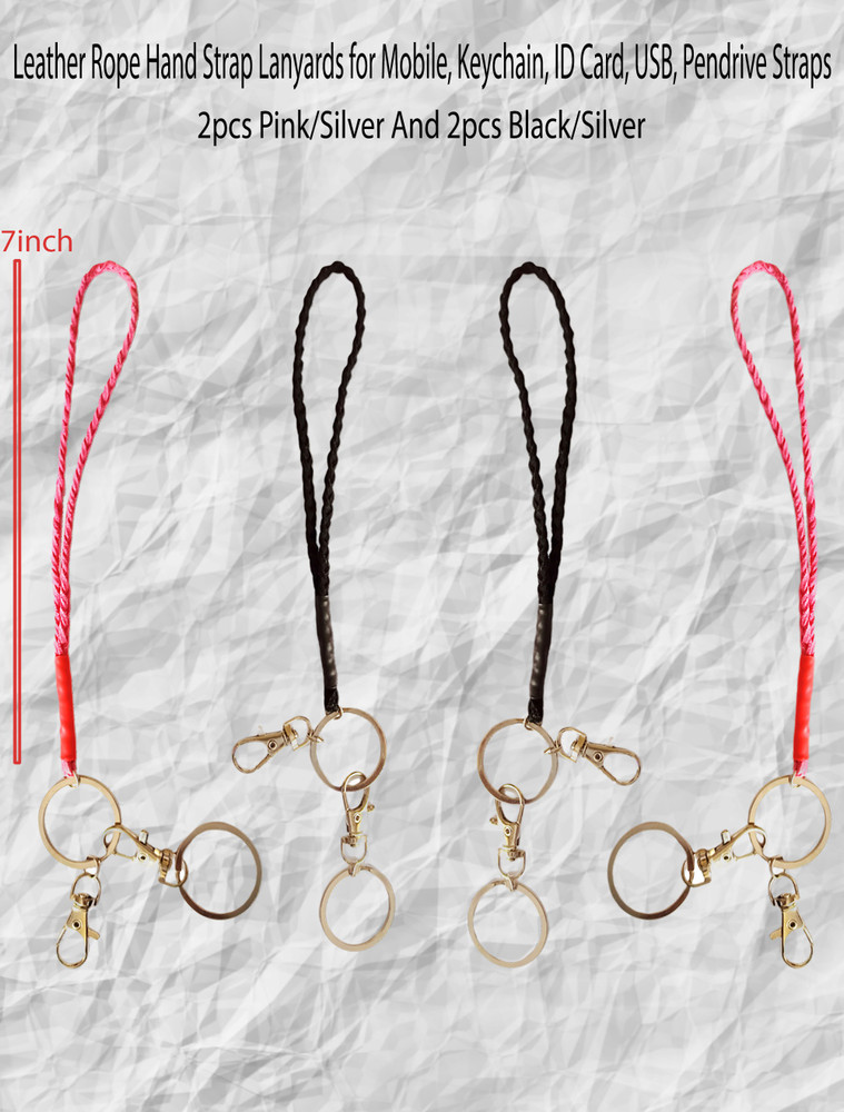 A2S2 New Leather Rope Hand Strap Lanyards for Mobile Keychain ID
