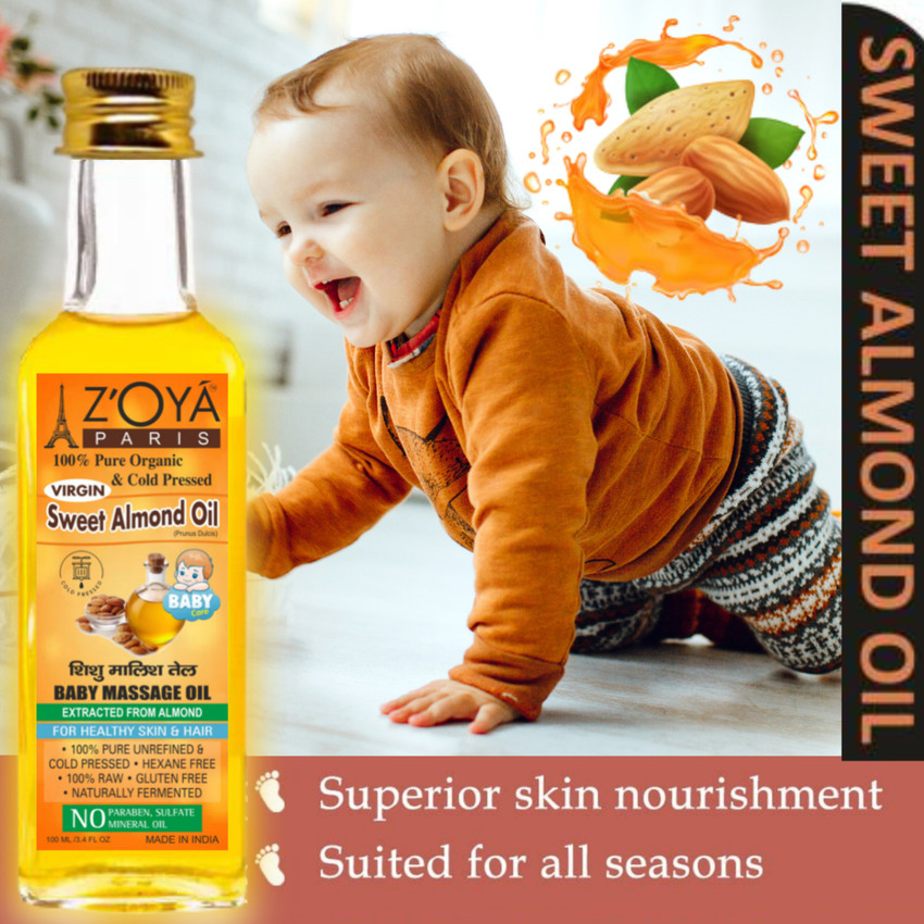 Sweet almond oil sales for newborn baby