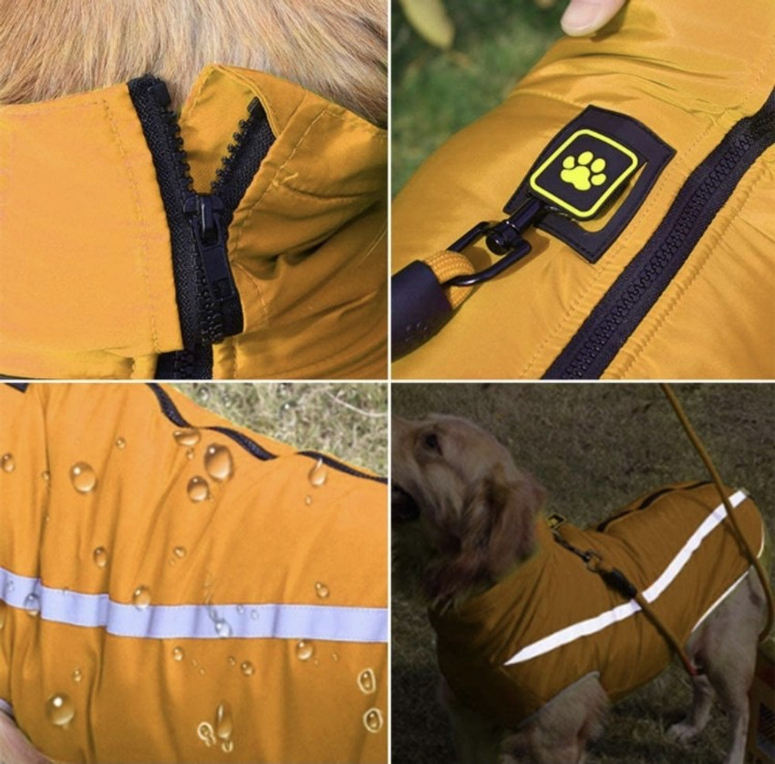 Winter coat with yellow strap hotsell