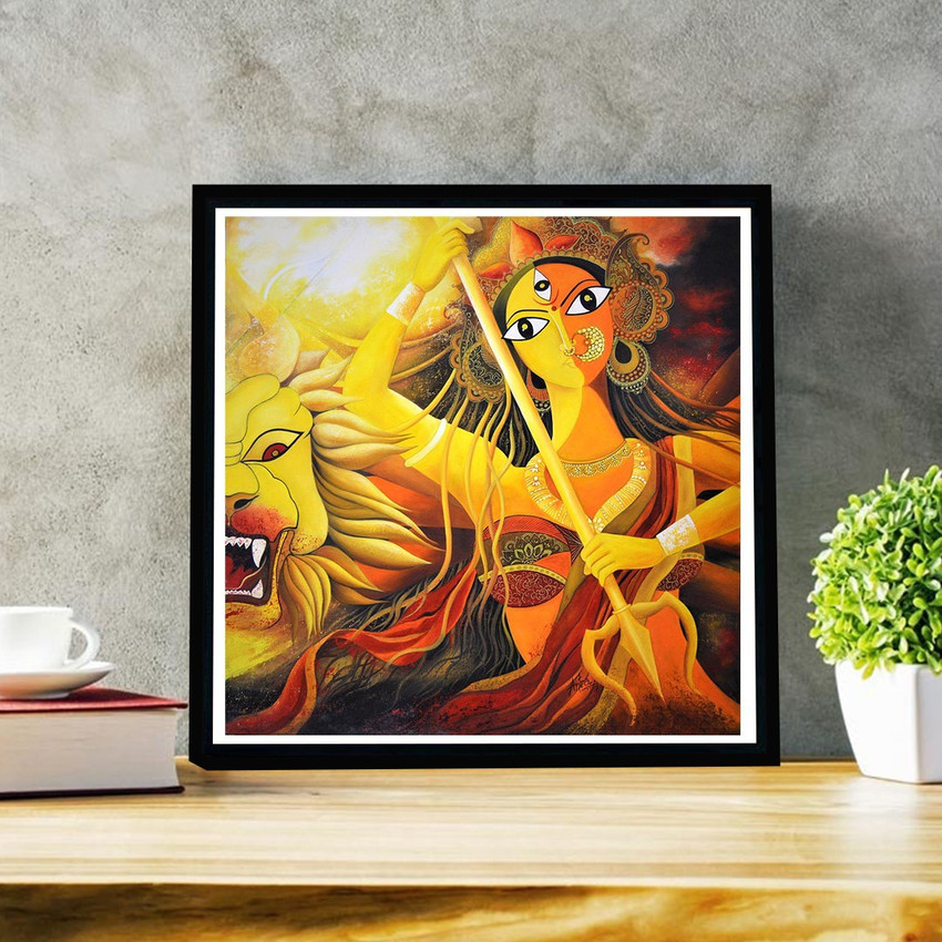 Frames Crafts Durga Artwork Photo Frame Multicolor Size 13 x