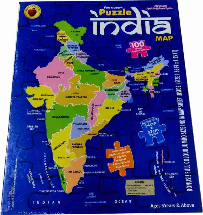 Webby India Map In Marathi Wooden Floor Puzzle, 40 Pcs –, 49% OFF