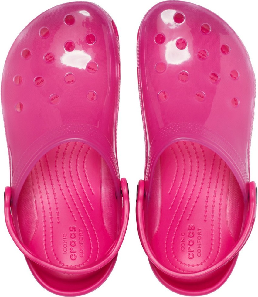 Hot pink best sale crocs mens