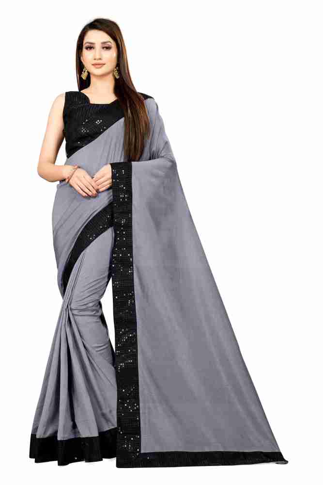 Buy Salwar Studio Grey Plain Saree Shapewear for Women Online