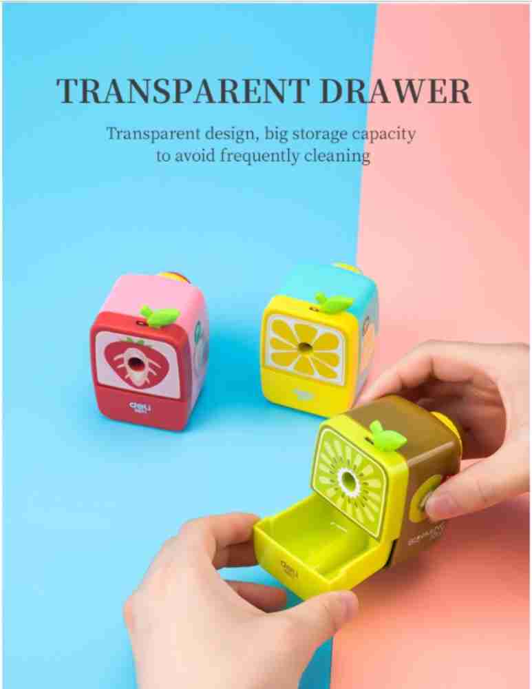 Fruit Shaped Rotary Pencil Sharpener, Auto Feed Table Sharpener for Kids  (Random Color Design) at Rs 96/piece, in Jaipur