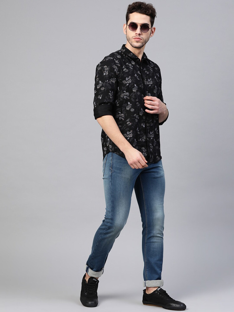 Pepe Jeans Men Floral Print Casual Black Shirt - Buy Pepe Jeans Men Floral  Print Casual Black Shirt Online at Best Prices in India | Flipkart.com