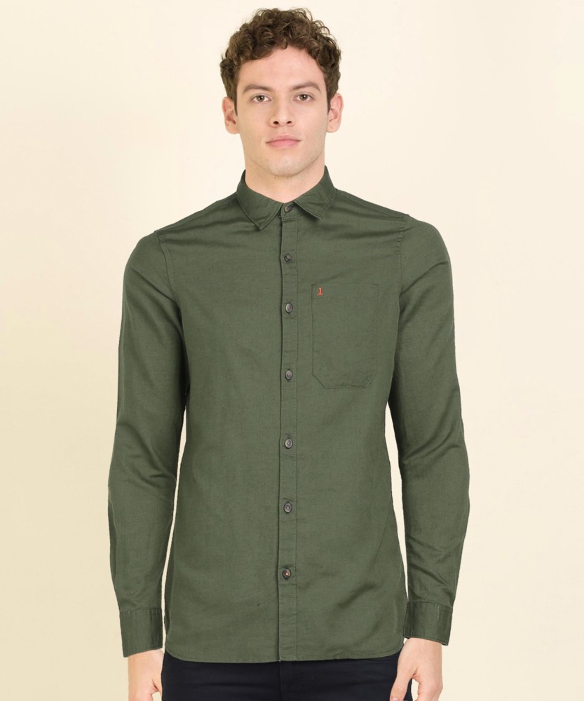 SINGLE by Ranbir Kapoor Men Solid Casual Green Shirt - Buy SINGLE by Ranbir  Kapoor Men Solid Casual Green Shirt Online at Best Prices in India