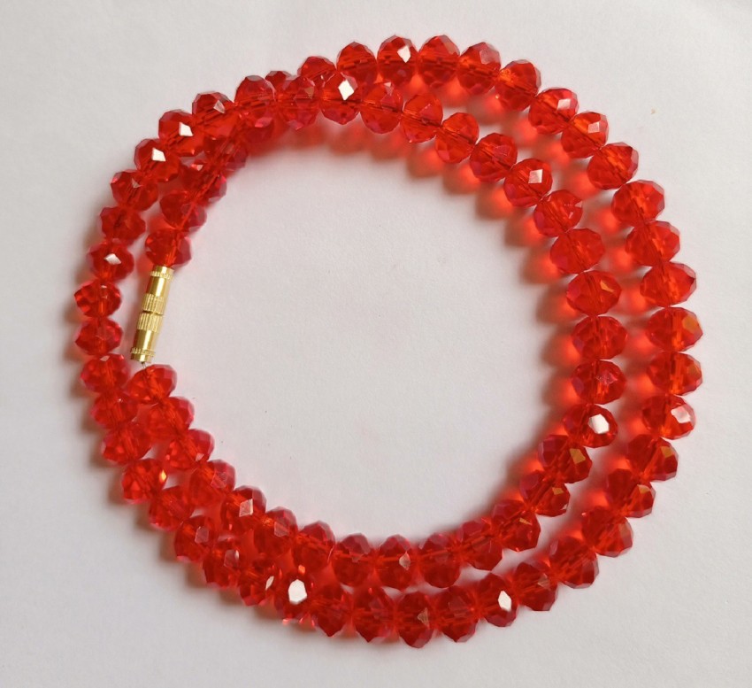 Siddka Red Colour Tyre Shaped Crystal Beads 4mm for Jewellery Making Approx  120 Beads Crystal Crystal Necklace Price in India - Buy Siddka Red Colour  Tyre Shaped Crystal Beads 4mm for Jewellery