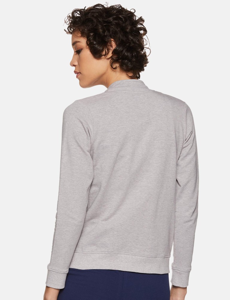 Fruit of the loom long clearance sleeve crew neck cropped sweatshirt